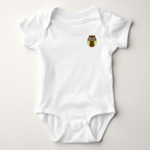 Green Owl Baby Bodysuit
