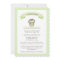 Green Owl Bring a Book Baby Shower Invitation