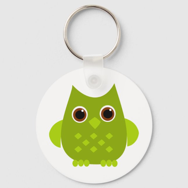 Green Owl Keychain (Front)