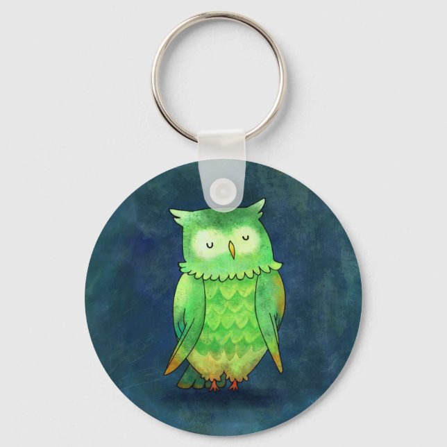 Green Owl Keychain (Front)