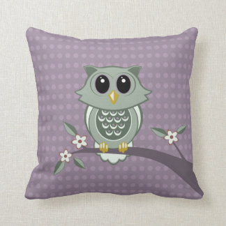 Green Owl Polka Dots American MoJo Pillows