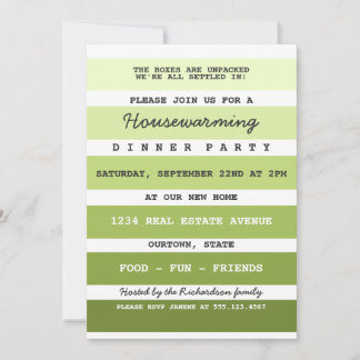 Green Paint Sample Housewarming Party Invitation