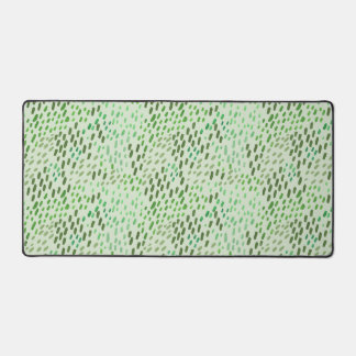Green Painted Dots Desk Mat