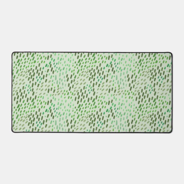 Green Painted Dots Desk Mat (Front)