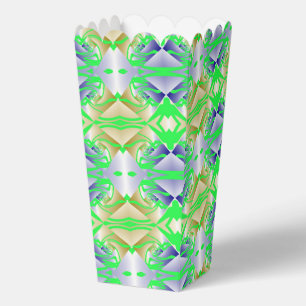 Green paintings on diamond pattern favor box