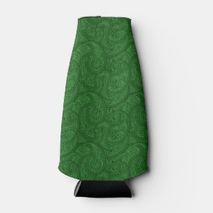 Green Paisley Bottle Cooler