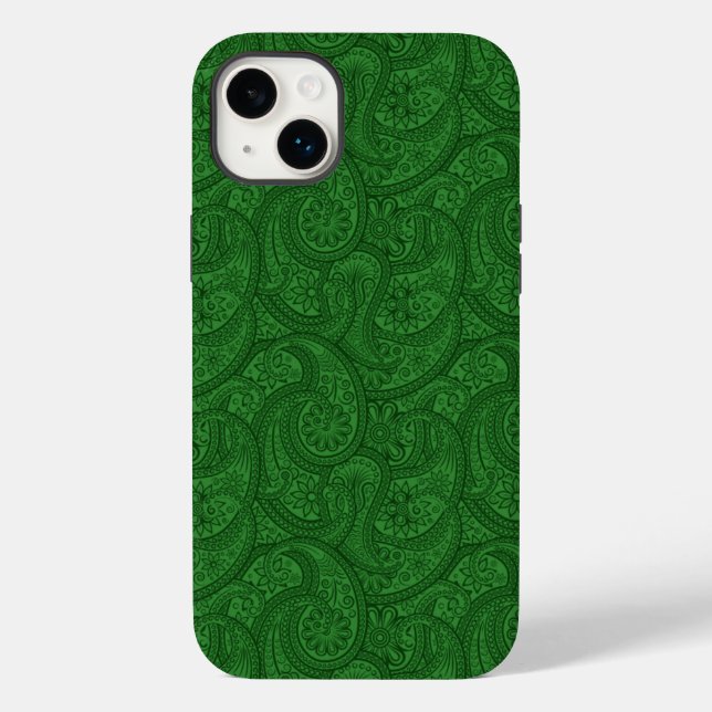 Green Paisley Case-Mate iPhone Case (Back)