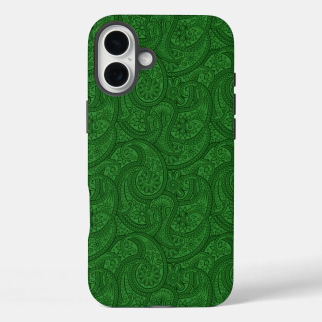 Green Paisley Case-Mate iPhone Case (Back)