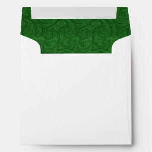 Green Paisley Envelopes