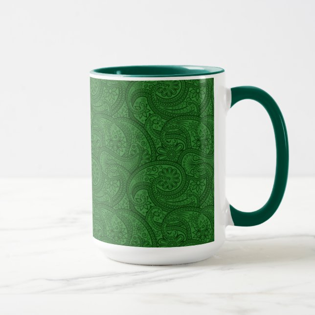 Green Paisley Mug (Right)