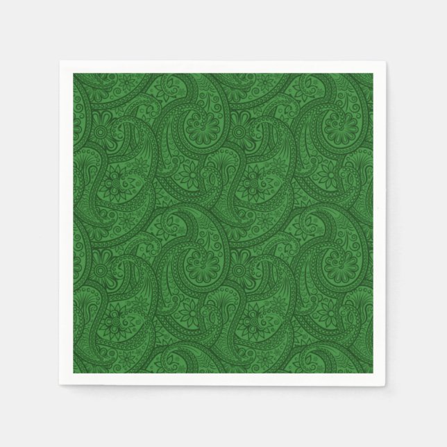 Green Paisley Napkin (Front)