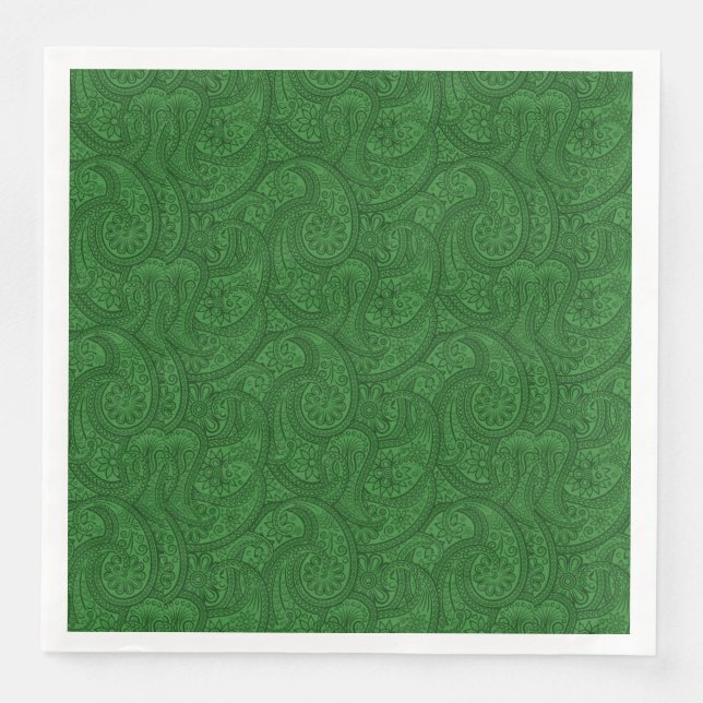 Green Paisley Napkin (Front)