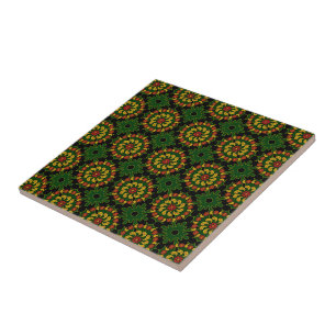 Green Paisley Pattern  Tile