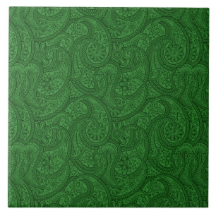 Green Paisley Tile