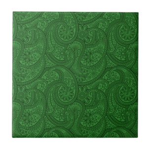 Green Paisley Tile
