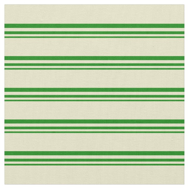 Green & Pale Goldenrod Pattern Fabric (Close Up)
