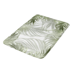 Green Palm Bliss 1 #art #natural Bath Mat