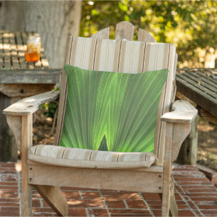 Green Palm Frond Outdoor Pillow