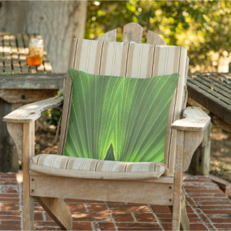 Green Palm Frond Outdoor Pillow