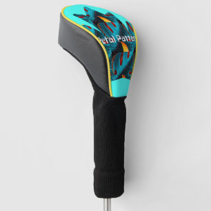 Green Palm Leaf Pattern Golf Head Cover
