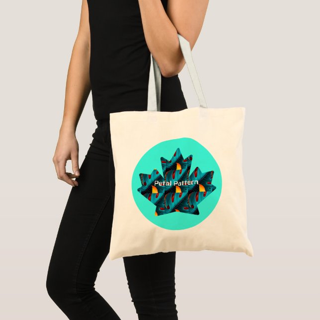 Green Palm Leaf Pattern Tote Bag (Front (Product))
