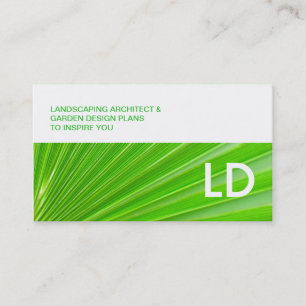 Green palm leaf - personalized business card