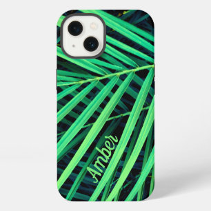 Green Palm Leaf Photo Print Personalized iPhone 13 Case