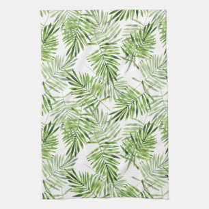 Green Palm Leaves Kitchen Towel