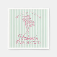 Green Palm Spring Pastel Beach Baby Shower