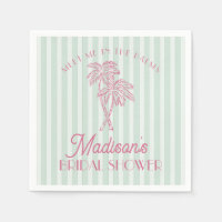 Green Palm Spring Pastel Beach Bridal Shower