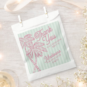 Green Palm Spring Pastel Beach Party Favour Bag