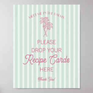 Green Palm Springs Beach Share a Recipe Bridal Poster