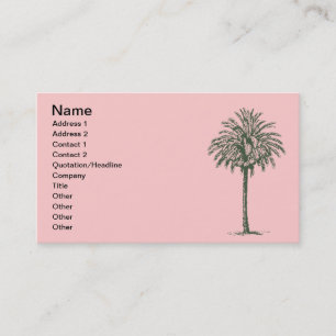 Green Palm Tree Business Card