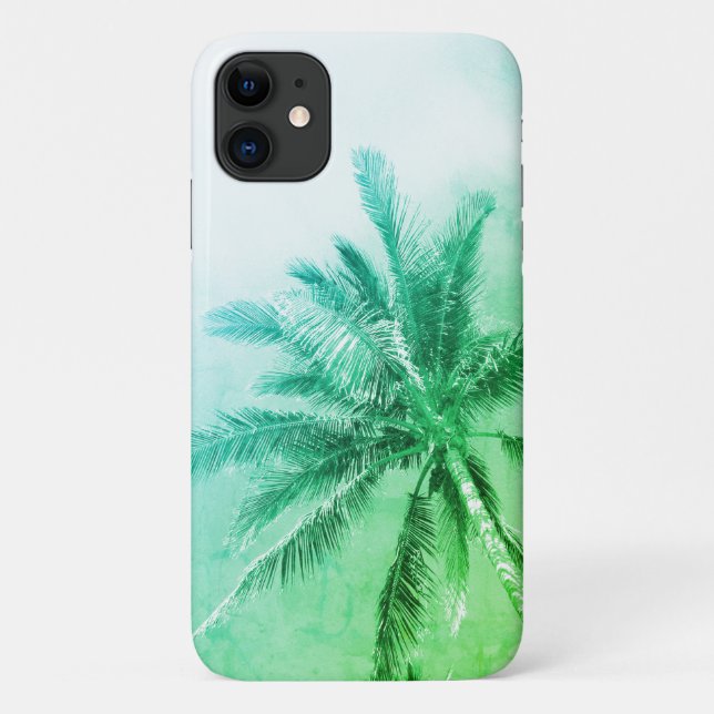 Green Palm Tree Case-Mate iPhone Case (Back)