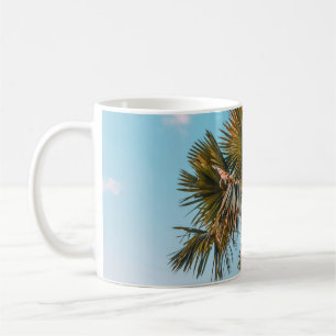 Green palm tree coffee mug