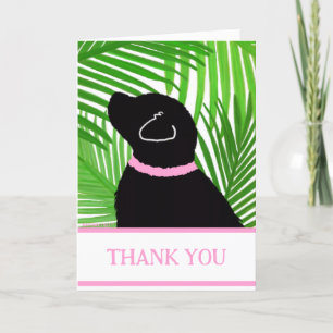 Green Palm Tree Island Black Dog Merci Cartes