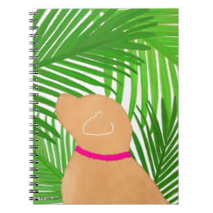 Green Palm Tree Island Yellow Dog Carnet