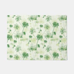 Green Palm Tree Pattern Doormat
