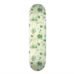 Green Palm Tree Pattern Skateboard