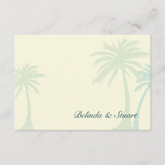 Green Palm Tree Wedding RSVP - no border Card