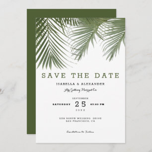 Green Palm Trees Invitation