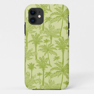 Green Palm Trees Pattern iPhone 11 Case