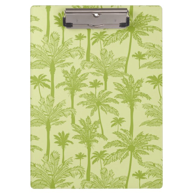 Green Palm Trees Pattern Clipboard (Front)