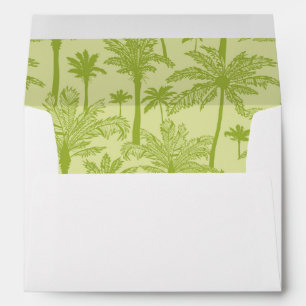 Green Palm Trees Pattern Envelope