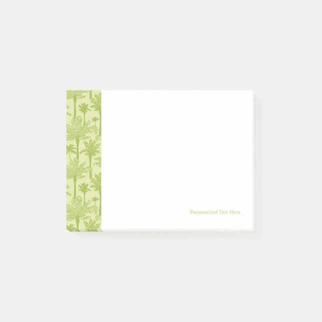 Green Palm Trees Pattern Post-it Notes (Front)