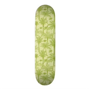 Green Palm Trees Pattern Skateboard