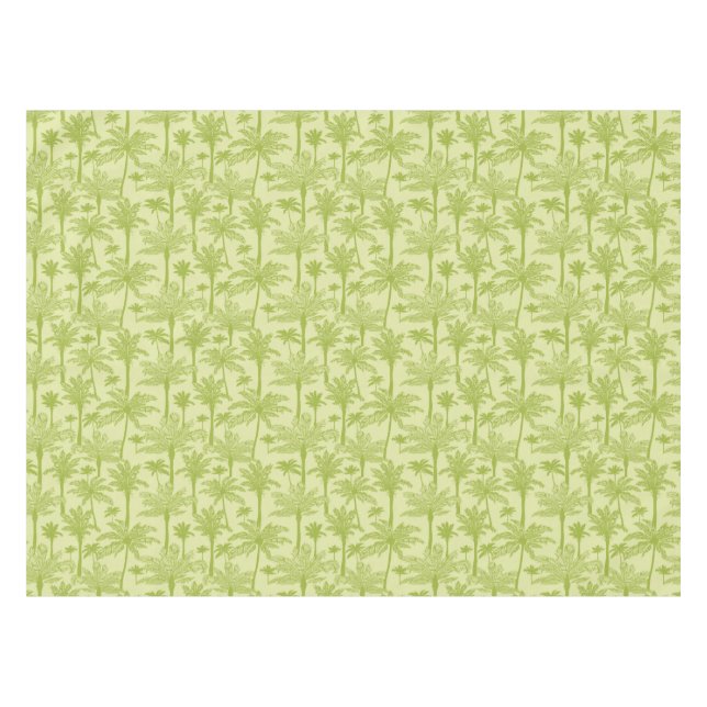 Green Palm Trees Pattern Tablecloth (Front (Horizontal))
