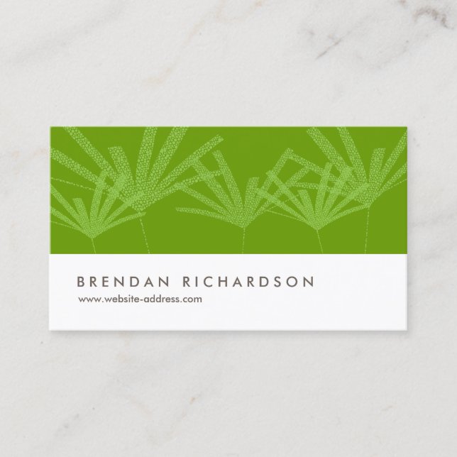GREEN PALMS IV Business Card Design (Front)