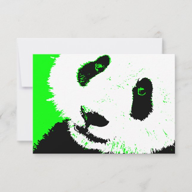 green panda invitation (Front)