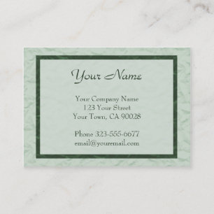 green Paper Texture border Business Card